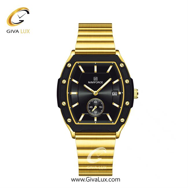 ساعت مچی اورجینال زنانه ناوی فورس|Naviforce|نوی فورس|نیوی فورس دو موتوره زیر ثانیه مشکی-طلایی | طلایی| مشکی| کد رفرنس NF8068 G/B